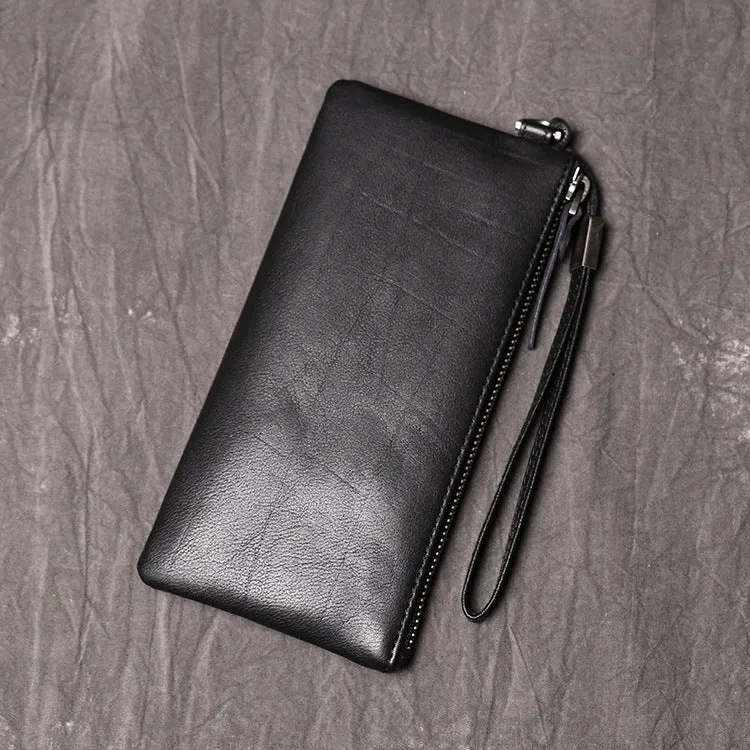 Women's & Men's Genuine Leather Clutch Long Cowhide Soft Coin Purses