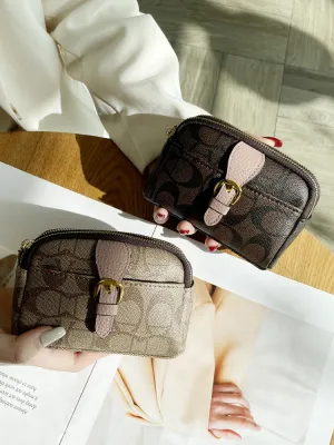 Women's Exquisite Printed Zipper Hand Carrying Clutch Coin Purses