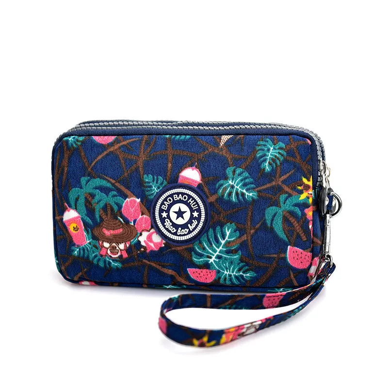Women's Long Fabric Clutch Large Capacity Mobile Coin Purses