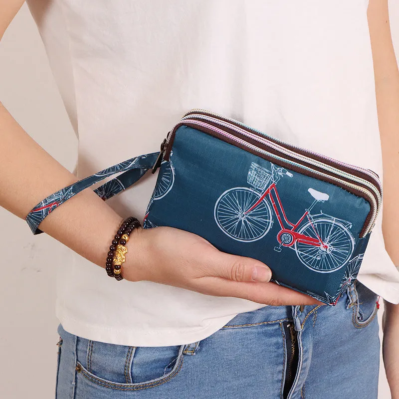 Women's Long Mobile Clutch Fabric Hand Coin Purses