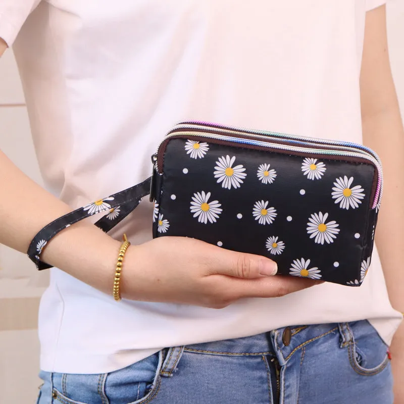 Women's Long Mobile Clutch Fabric Hand Coin Purses