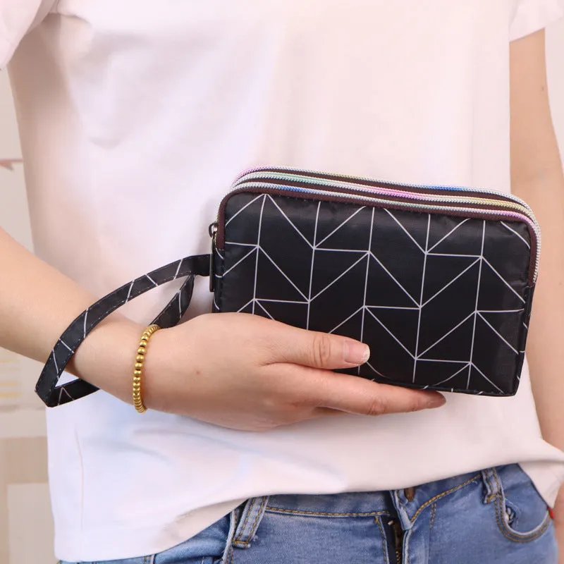 Women's Long Mobile Clutch Fabric Hand Coin Purses