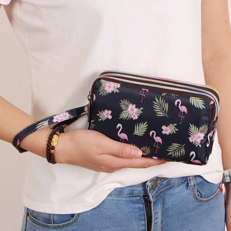 Women's Long Mobile Clutch Fabric Hand Coin Purses