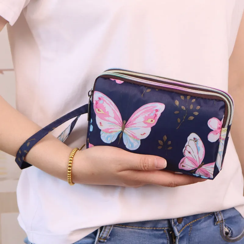 Women's Long Mobile Clutch Fabric Hand Coin Purses