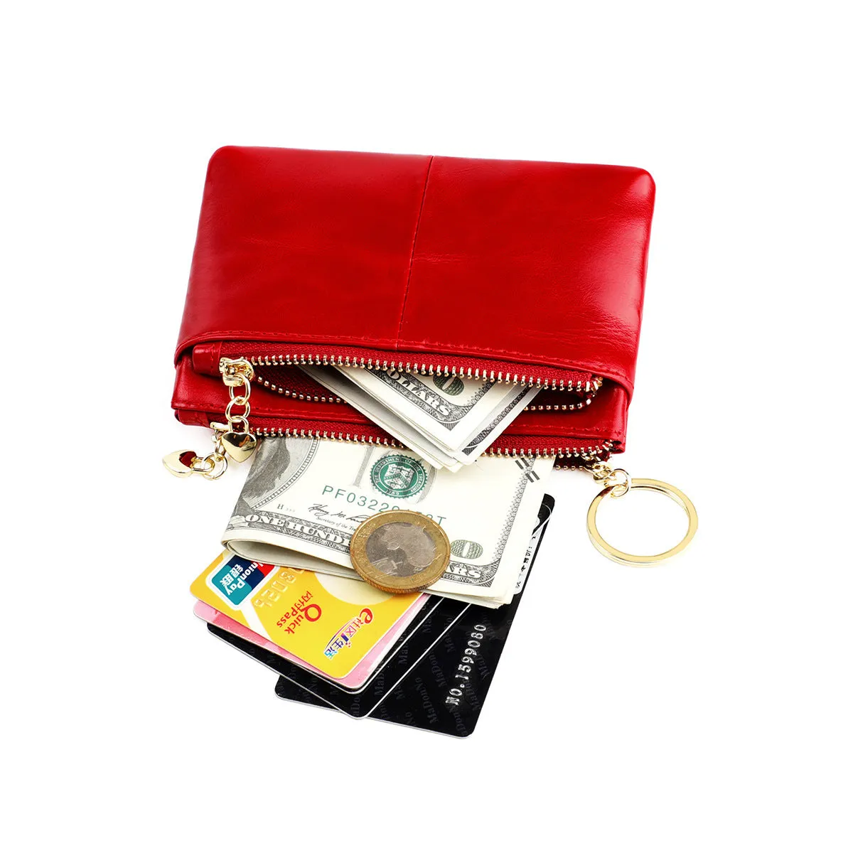 Women's Oil Wax Leather Fashion Clutch Bags