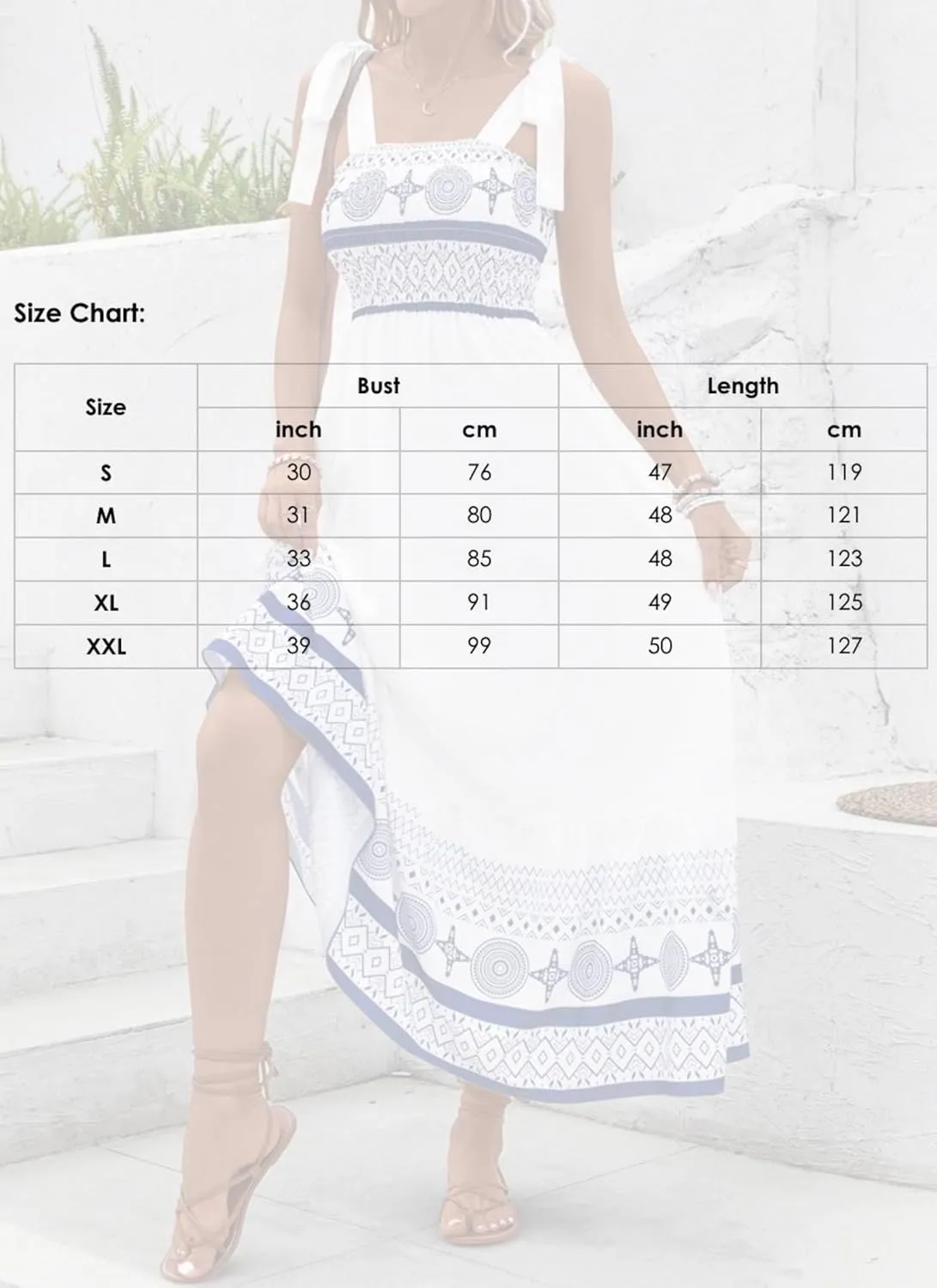 Women's Summer Wrap Maxi Dress Casual Boho Straps Sleeveless Elastic Waist Dress Printed Beach Vacation Long Dresses