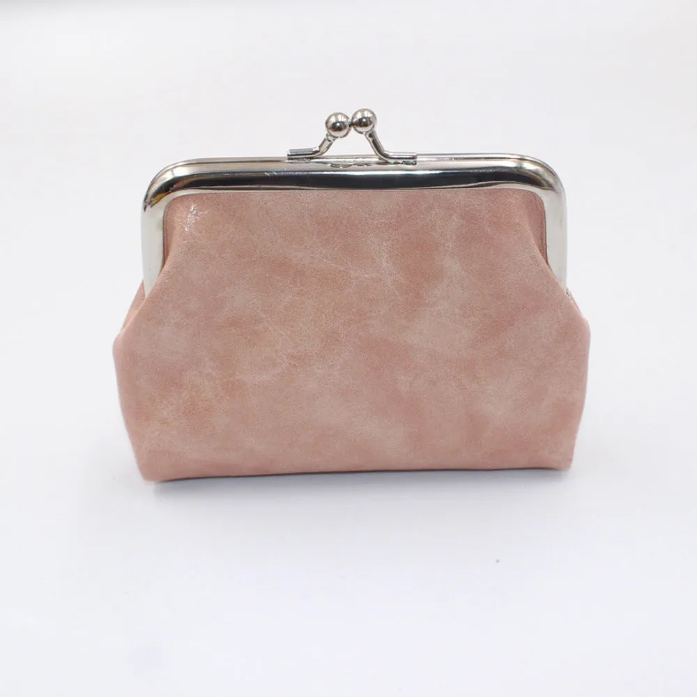 Women's Wax Leather Inch Short Clutch Bags