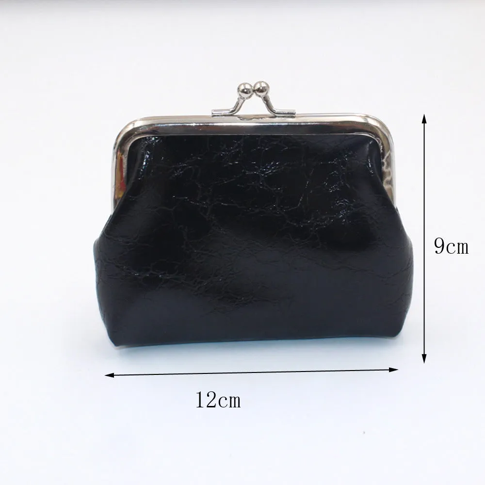 Women's Wax Leather Inch Short Clutch Bags