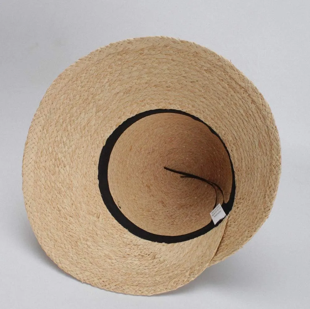 Women's Wide Brim Braided Sun Hat UPF 50  Sun Protection Floppy Summer Beach Cap Lafite Straw Hat