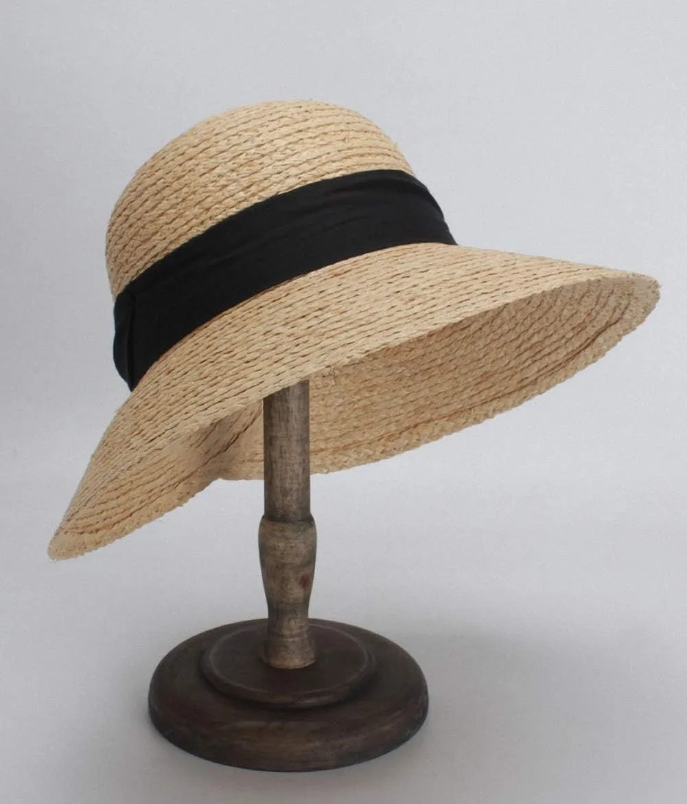 Women's Wide Brim Braided Sun Hat UPF 50  Sun Protection Floppy Summer Beach Cap Lafite Straw Hat