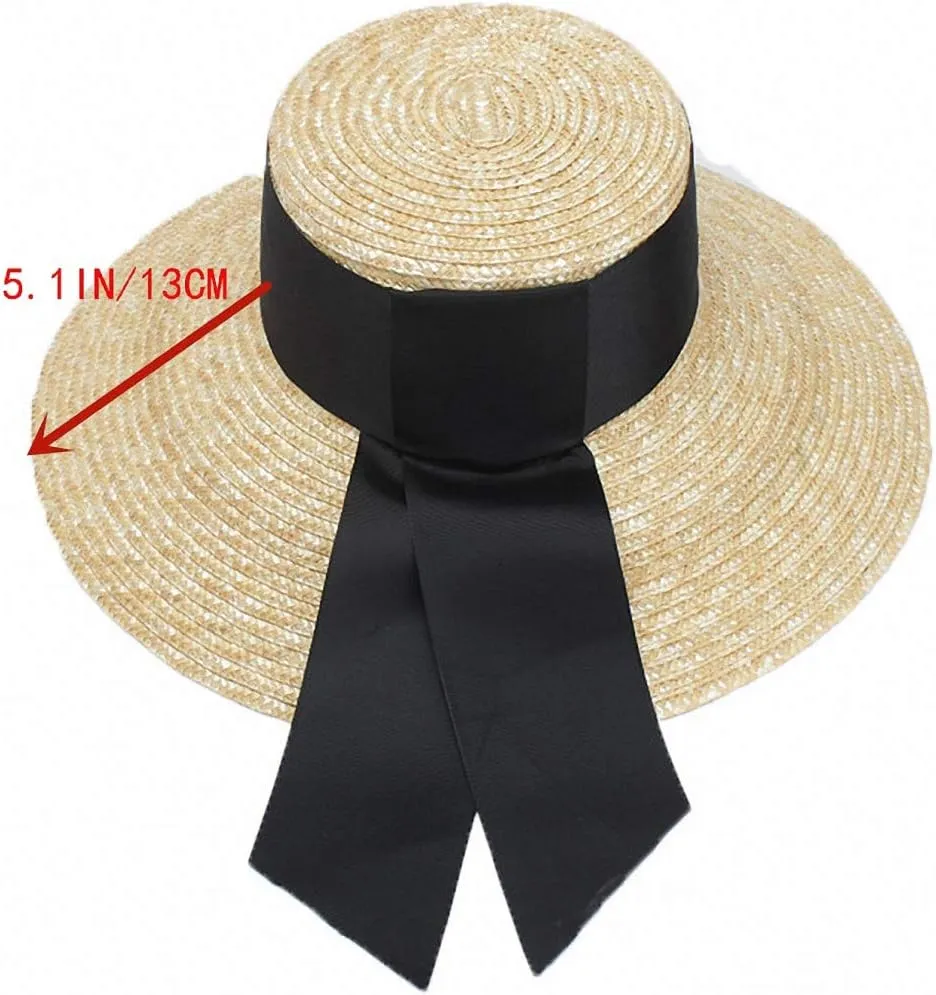 Women's Wide Brim Braided Sun Hat UPF 50  Sun Protection Floppy Summer Beach Cap Straw Hat