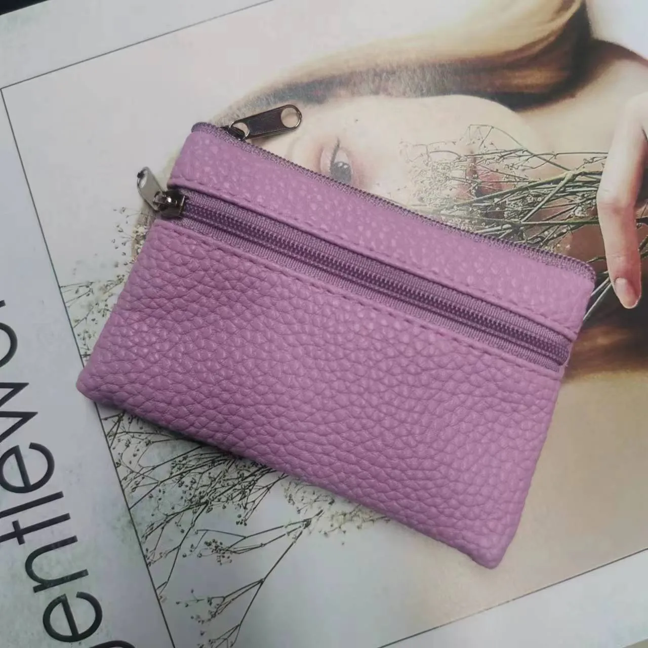 Women's Zipper Mini Clutch Cute Grandma Coin Purses