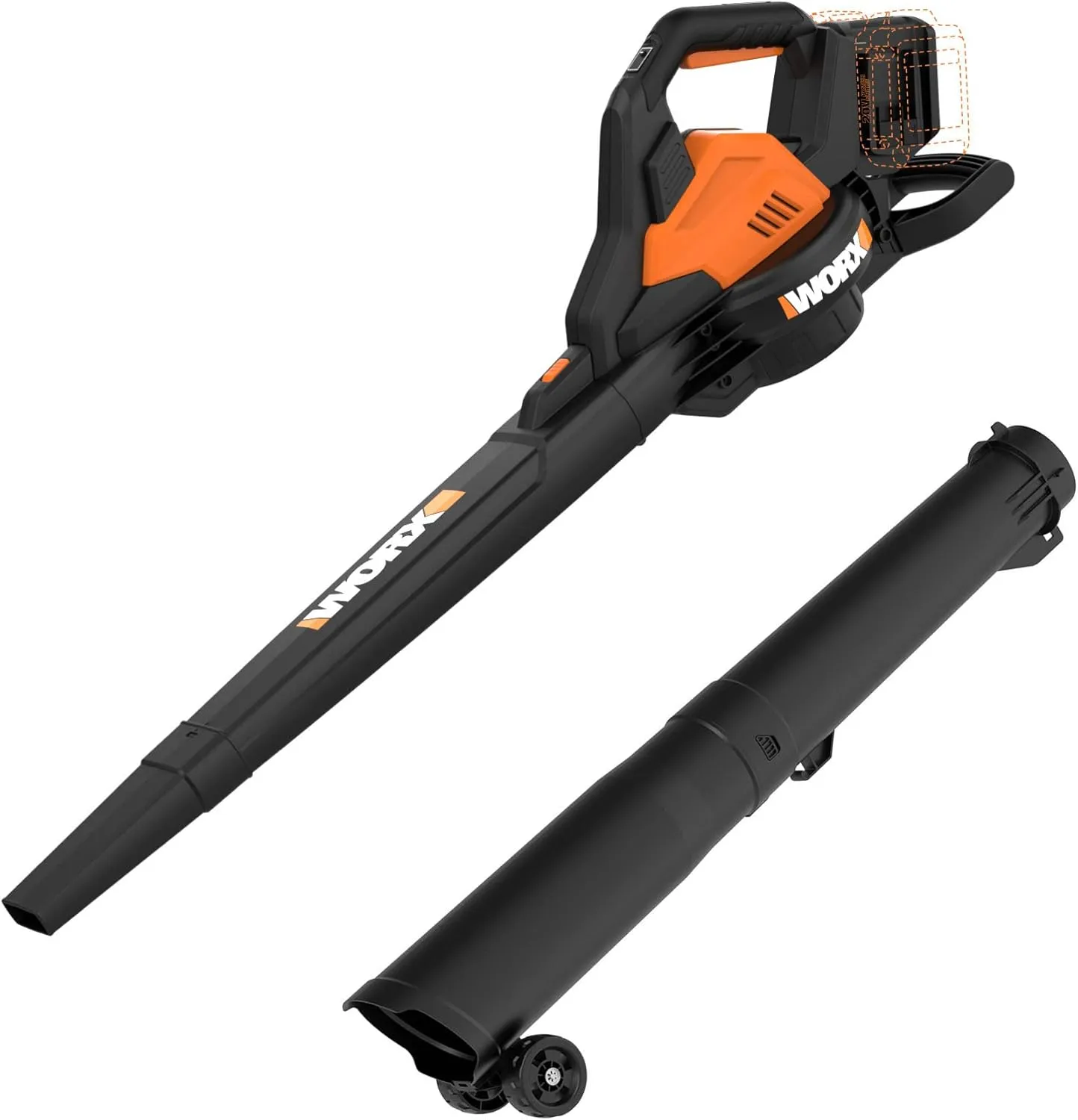 WORX 40V Leaf Blower Cordless, 3-in-1 Blower for Lawn Care with Vacuum and Mulcher, Easy Conversion Blow to Vac, Cordless Leaf Blower with Brushless Motor & 2-Speed Control WG583.9 – Tool Only