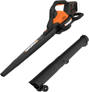 WORX 40V Leaf Blower Cordless, 3-in-1 Blower for Lawn Care with Vacuum and Mulcher, Easy Conversion Blow to Vac, Cordless Leaf Blower with Brushless Motor & 2-Speed Control WG583.9 – Tool Only