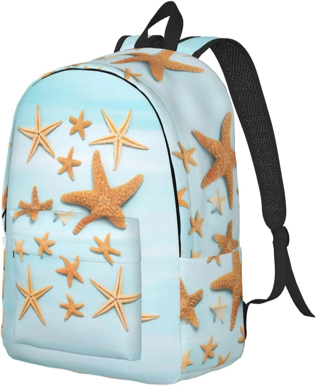 WURTON 3d Beautiful Maritime Summer Print Large Backpack Casual Laptop Backpack Computer Bag Travel Daypack For Women Men