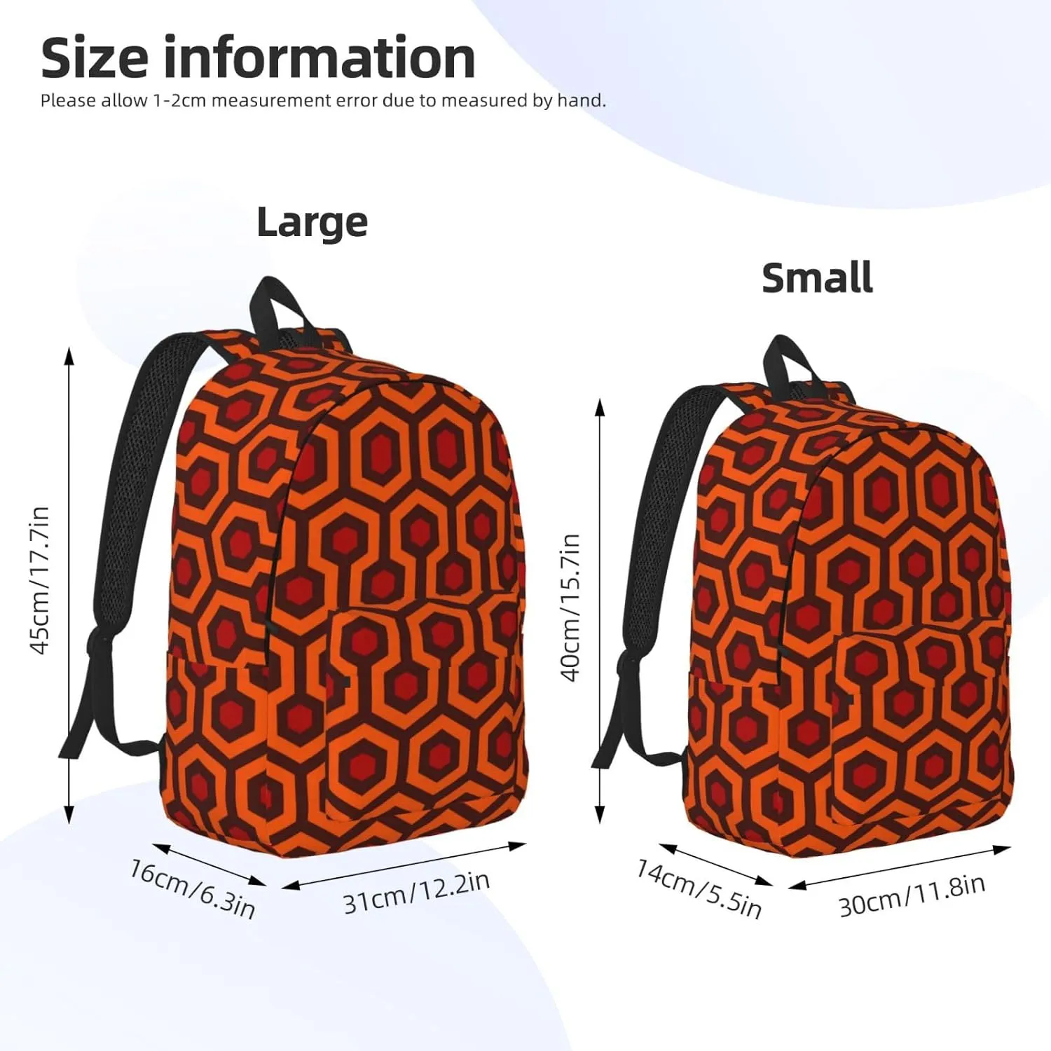 WURTON Shining Overlook Print Large Backpack Casual Laptop Backpack Computer Bag Travel Daypack For Women Men