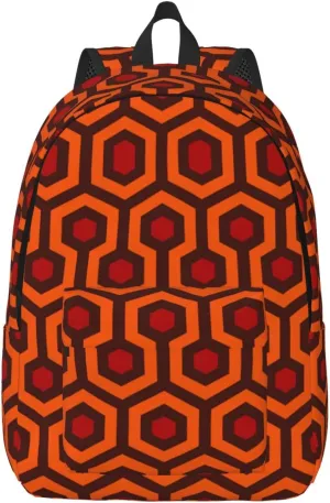 WURTON Shining Overlook Print Large Backpack Casual Laptop Backpack Computer Bag Travel Daypack For Women Men