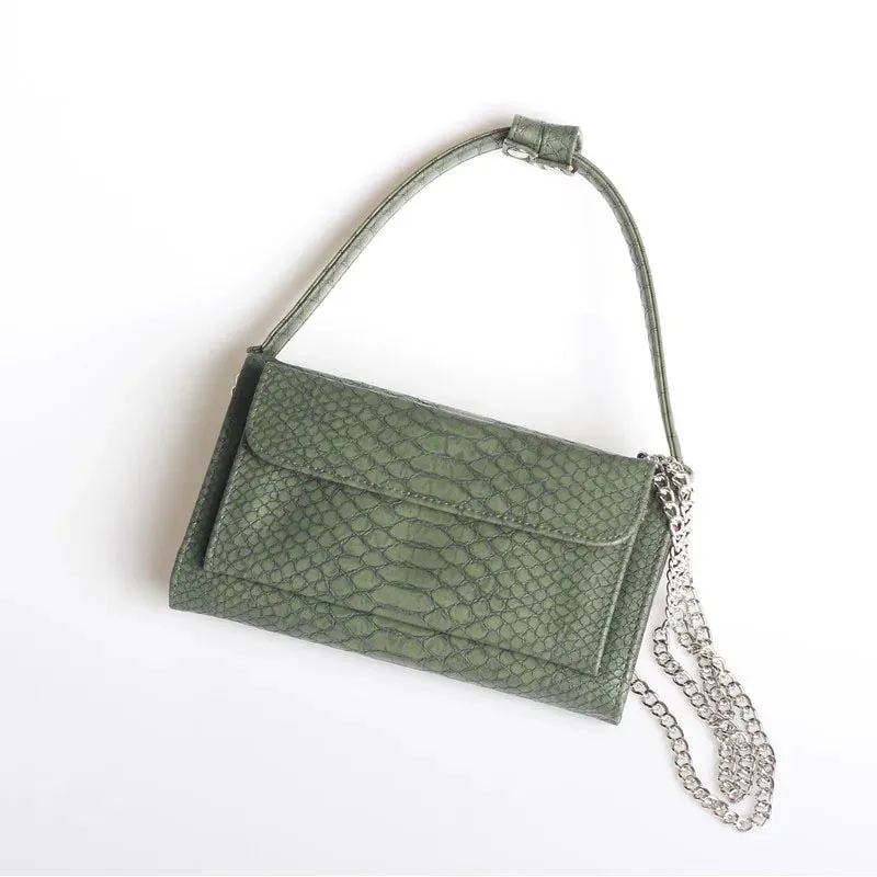 XMESSUN High Quality PU Leather Clutch Crossbody Bag for Women Gold Luxury Serpentine Clutch Purse Messenger Bags Girls 2024