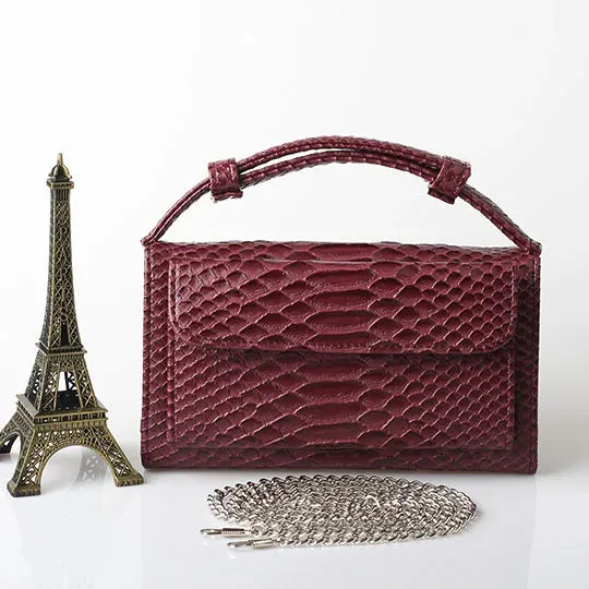 XMESSUN High Quality PU Leather Clutch Crossbody Bag for Women Gold Luxury Serpentine Clutch Purse Messenger Bags Girls 2024