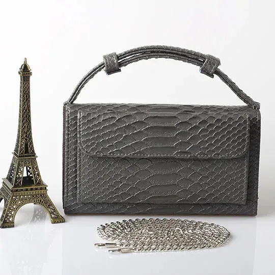 XMESSUN High Quality PU Leather Clutch Crossbody Bag for Women Gold Luxury Serpentine Clutch Purse Messenger Bags Girls 2024