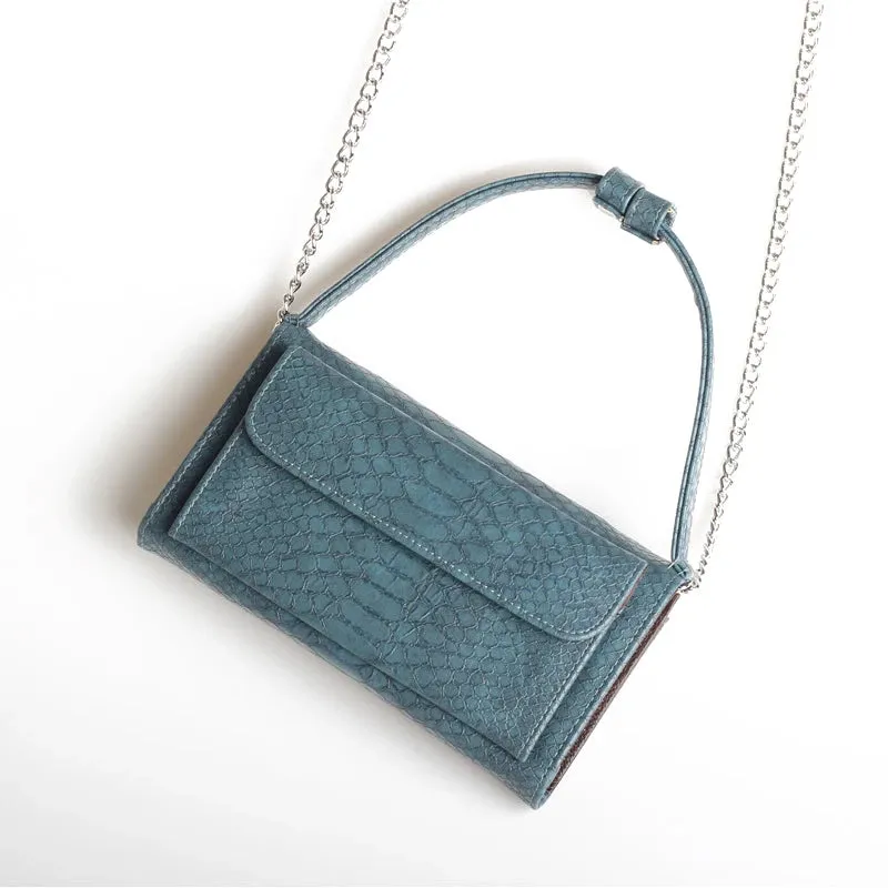 XMESSUN High Quality PU Leather Clutch Crossbody Bag for Women Gold Luxury Serpentine Clutch Purse Messenger Bags Girls 2024