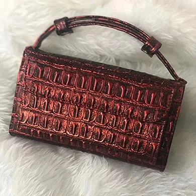 XMESSUN High Quality PU Leather Clutch Crossbody Bag for Women Gold Luxury Serpentine Clutch Purse Messenger Bags Girls 2024