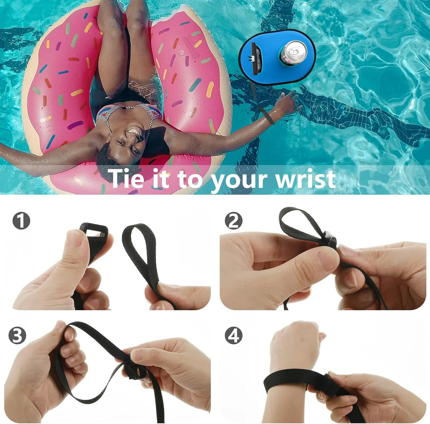 Xxerciz Neoprene Floating Drink Holder – Beverage Drink Float for Cell Phone, Hydra Flask, Solo Cup, Yeti, Tumblers for Pool Party Water Fun