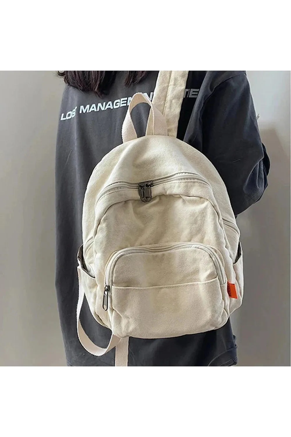 Y2k Neutral Canvas Backpacks