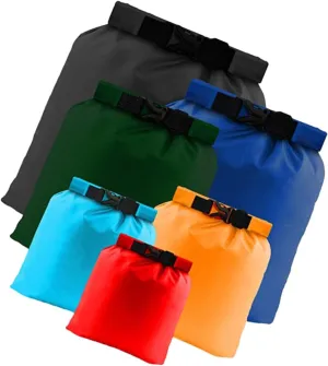 YARNOW Dirt Scratch Resistant Waterproof Storage Pouches 6 Pack Dry Bags for Outdoor Use