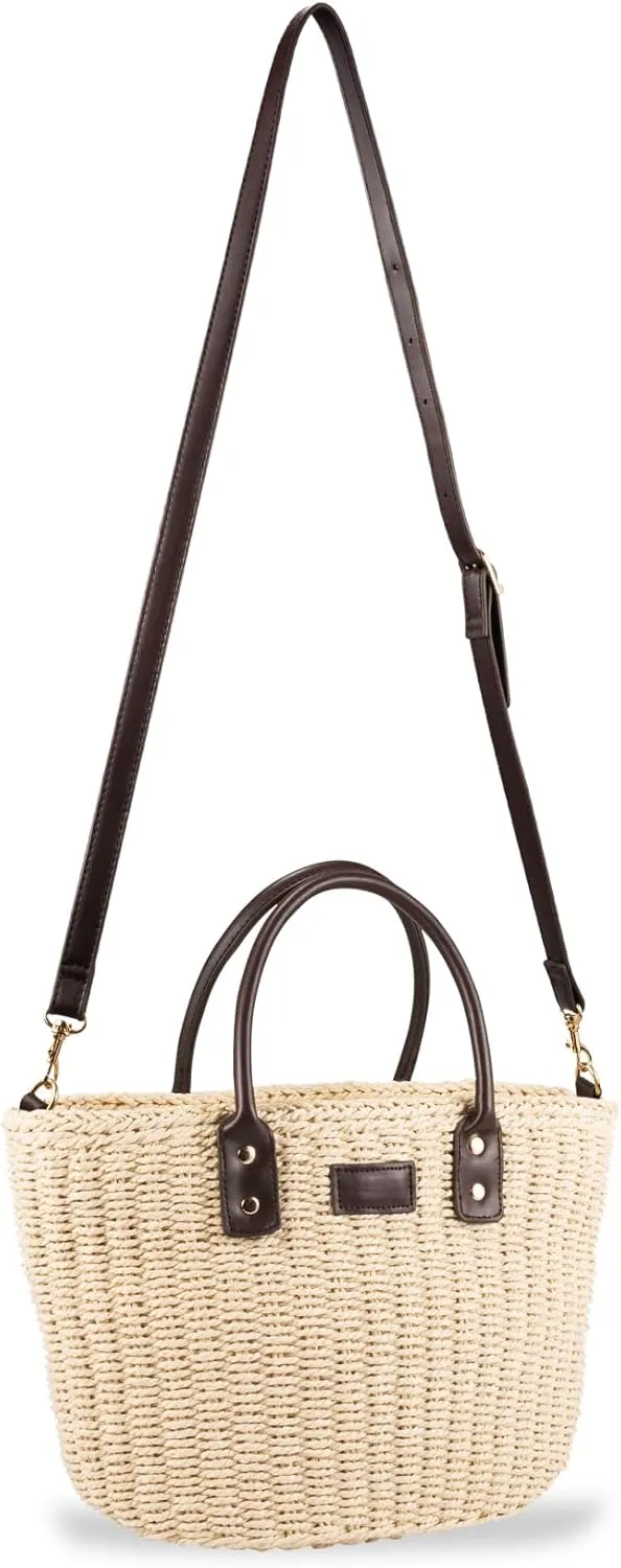 YXILEE Straw Bag for Women - Handmade Women's Straw Purse Bag - Perfect for Summer Vacation Beach Tote