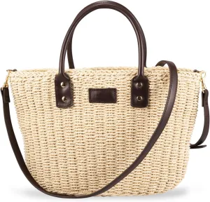 YXILEE Straw Bag for Women - Handmade Women's Straw Purse Bag - Perfect for Summer Vacation Beach Tote