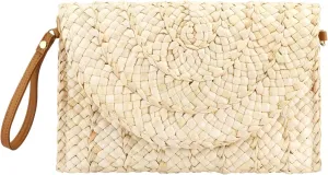 YYW Summer Straw Clutch Envelope Woven Shoulder Bag Crossbody Handbag Purse Wallet for Women