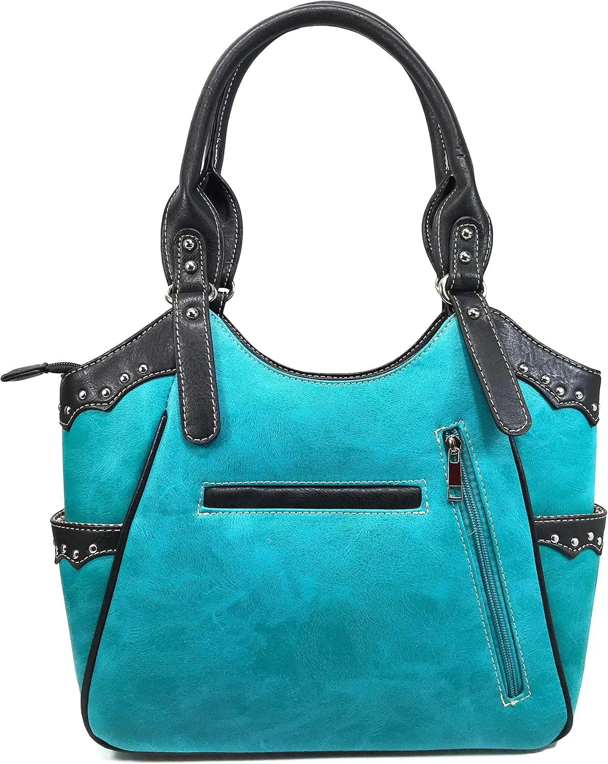 Zelris Western Mustang Horse Turquoise Conceal Carry Women Tote Purse Wallet Set