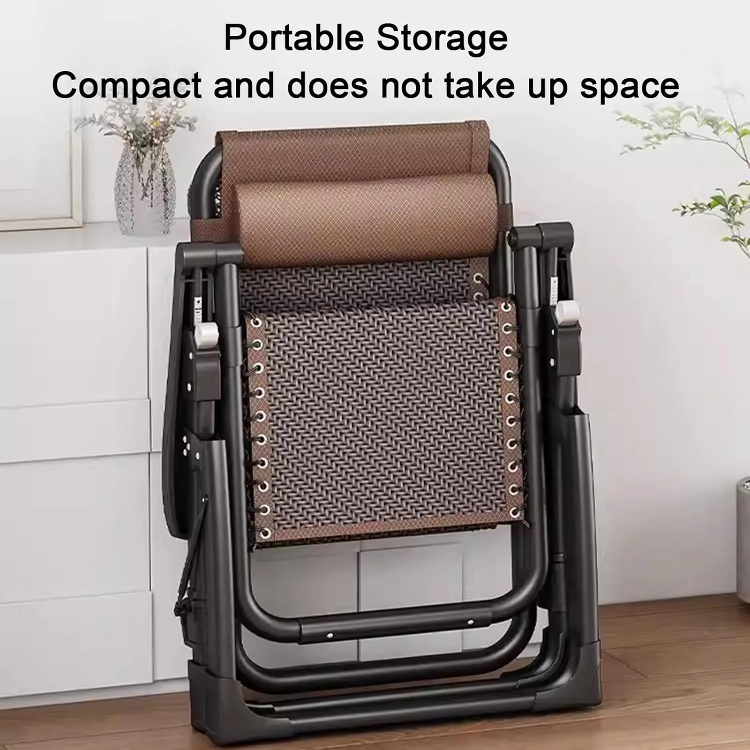 ZTGL I, Reclining Camping Chair for Patio, Folding Camping Cot for Adults, Folding Lounge Chair with Headrest, Portable Sunbathing Lounge Chairs, Folding Cot