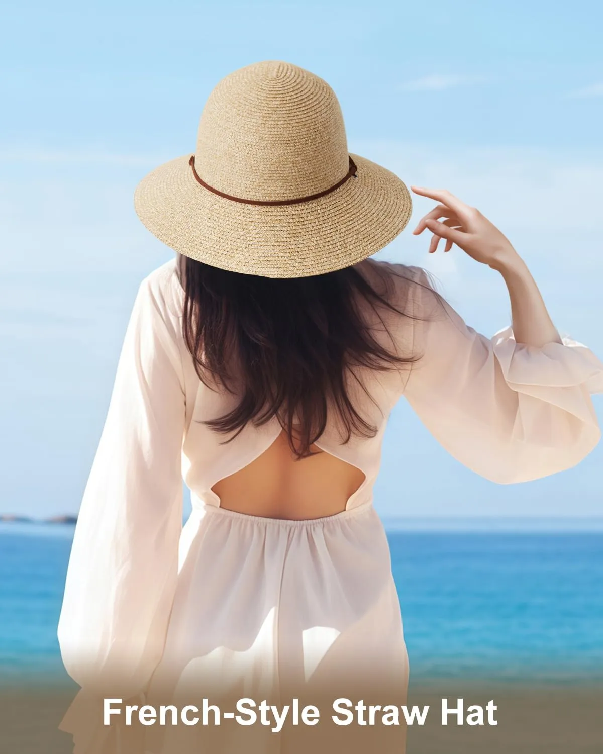 Zylioo 2XL/XL/L/M/S Womens Straw Hat,Wide Brim Sun Protection Beach Hats,UPF 50  Floppy Summer Hat for Small Heads
